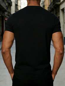 Men's Vintage Nautical Style T-Shirt, Anchor And Flame Design New Orleans Forever, Summer Casual Wear, Gift For Travel Enthusiasts And City Lovers - 黑色 - 查看 2