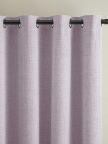 Linen Texture 100% Blackout Curtains 2 Panels Thermal Insulated Rod Pocket Window Treatment, Suitable For Bedroom And Living Room - Purple - View 2