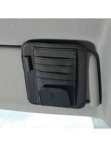 Car Sun Visor Organizer Clip, Multifunctional Interior Glasses Holder, Card Holder, ID Clip, Ticket & Business Card Storage Pouch - A - View 14