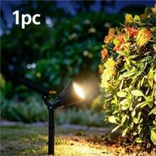 Solar Powered Outdoor Spotlight IP55, 9 LED Solar Lawn Light With Lithium Battery Solar Charging, Multi-Function Adjustable Ground Stake Landscape Light For Yard, Driveway, Backyard Decoration - 1pc - View 5