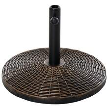 Parasol Stand For 25 Kg Umbrellas, Rattan-Look, Basket For Umbrellas Ø35/Ø38/Ø48 Mm, Antique Bronze, Ø53 X 40 Cm - 銅色 - 查看 7
