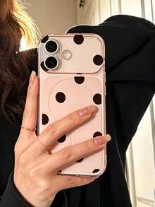 1件時尚透明手機殼，INS可愛波點圖案印花手機保護套，相容 iPhone 13/14/15/16/16 Pro Max，舒適軟殼手機保護殼，相容 iPhone 17/17 Pro/17 Pro Max/Air，防摔防滑手機殼 - 彩色 - 查看 4