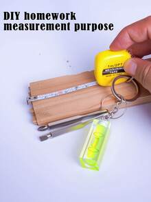 Mini Tape Measure Keychain, Home Repair Tool Set Keychain, Portable Screwdriver, Car Keychain, 1m Steel Tape Measure Level Ruler Tool Set. Gift. - Multicolor - View 4