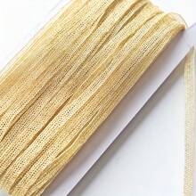1 Yard - 5mm/0.2 Inch Ultra-Fine Gold Mesh Lace Trim, Sewing Craft Material, Perfect For Doll Clothing Making And Handicrafts - Multicolor - View 3