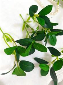 10/2pcs 12cm Mini Artificial Leaves Decoration, Suitable For Home New Year Decor, Outdoor Garden Wedding Bouquet, Living Room DIY Candy Box Wreath And Other Home Supplies, Artificial Flowers, Faux Plants, Autumn Decor, Room, Desk, Garden Decoration, Birthday Graduation Gift - Multicolor - View 12