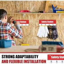 Glove Station Organizer Wall Mount Plastic Glove Holder With Clips Firefighter Baseball Cut Resistant Gloves - 1 + Red 4 Clips Style - View 5