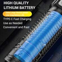 1PC Powerful Rechargeable Tactical LED Flashlight Handheld For Camping Hiking Emergency - Flashlight - View 9