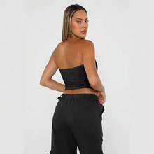 European And American Style Strapless Top For Women, Sheer And Sexy, Summer Sleeveless Top, Women's Fitted Clothing. - 114紅色 - 查看 3