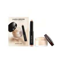 Laura Mercier Mini Artistry Icons 透亮散粉與魚子醬眼影棒套組 (迷你尺寸：散粉 9.3g/0.33 Oz；眼影 1g/0.03 Oz) | 散粉 (長效持妝、控油亮澤) - Mini Size - Translucent Set (Rosegold Caviar Stick Included) - 查看 9