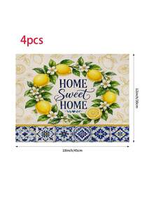 1件夏季檸檬圖案桌旗、餐墊、枕套，鄉村風，適合春夏家居廚房裝飾與派對裝飾 - 彩色 - 查看 17