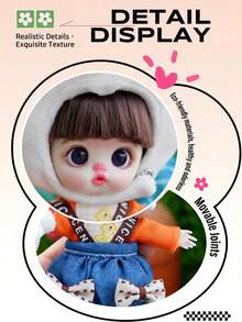 cureplaneta 可愛兔/螃蟹 BJD 可動人偶模型 - 彩色 - 查看 9