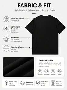 Summer 's 100% pure cotton casual sports loose oversized ITALIA letter printed comfortable round neck short sved T-shirt - Negro - Ver 4