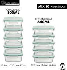 Home Creations - Set Of 12 Airtight Meal Prep Containers For Families - Lids With Valves - Heat-Resistant For Organization And Storage - Ideal For Complete Meals - 10 - View 2