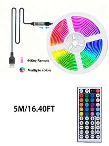 1pc 44-Key Bluetooth LED Light Strip, Smart APP Control Multi-Color Adjustable Light, Suitable For Home Furniture Decoration, Game Room, Kitchen, TV Backlight, Bedroom LED Light Decoration, Holiday Party Lighting Atmosphere - 5V - View 15