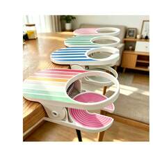 1pc Striped Clip-On Cup Holder, Multi-Functional Drink Holder, Suitable For Champagne Glasses, Insulated Cups, Beverages, Can Be Placed On Tables, Chairs, Bedside, Pool, Beach, Holds Multiple Types Of Cups - Multiple Styles - View 9