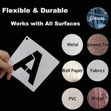 36pcs Reusable Letter And Number Stencils - Letter Art Craft Stencils - Sets - View 4