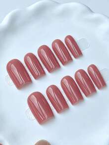 Zysa 10pcs Handmade Nails Press On Nails Short Nails For Summer Vacation Graduation Party - Multicolor - View 3