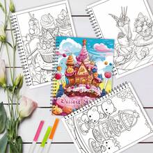 Tlenpo 3 Stücke/1 Set, Malbuch für Erwachsene mit Blumen-, Tier- und Straßenszenen-Mustern - 1 Stück mit 30 Seiten, 11,2 x 8,3 Zoll, für Erwachsene zum Abbau von Stress, Angst und anderen Emotionen, Urlaubsgeschenk, Schulanfangsgeschenk, Weihnachtsgeschenk, Halloween-Geschenk, perfekte Wahl für viele Festtagsgeschenke (Zubehör nicht enthalten) - C - Übersicht 3