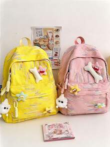 6pcs/1pc Minimalist Casual Mini Backpack, Soft And Lightweight Fabric, Solid Color Simple Design, Suitable For All Seasons, Ideal For Teenage Girls, Students, Working Women, Mothers, Travel, Commute, School, Outdoor, Portable Storage Small Backpack - Multiple Styles - View 4