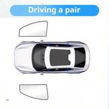 4 buah Tirai Pelindung Matahari Jendela Samping Mobil Magnetik - Warna Perak Titanium, Tirai Privasi Depan dan Belakang, Perlindungan UV, Cocok untuk Beludru dan Tempat Ganti Popok, Cocok untuk Sedan, Mobil, SUV, Daya Rekat Kuat, Dapat Digunakan Sebagai Tirai, Aksesori Mobil - Pelindung matahari jendela samping - View 13