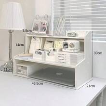 Mehrschichtiger Schreibtisch-Aufbewahrungsständer - PVC-Schaumstoffplatte Organizer für Kabel, Stifte und andere Gegenstände, ideales Aufbewahrungs- und Organisationswerkzeug für Schreibtisch, Büro, Schminktisch, Schlafzimmer, Zuhause, Studentenwohnheim und Schule - Verschiedenfarbig - Übersicht 8