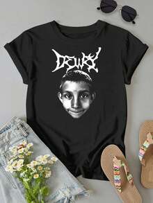 Women's Malcolm In The Middle Funny Meme T-Shirt, Short Sleeve Y2K Grunge Core Graphic Tee, Vintage 90s Comedy Show Top, Retro Character Streetwear For Women - 黑色 - 查看 2