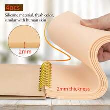 Tattoo Practice Skin Notebook 4 Sheets 2mm Soft Silicone Fake Skin Step-By-Step Tattoo Training Supplies - Multicolor - View 8