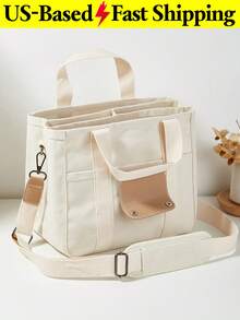Large-Capacity Multi-Compartment Shoulder Bag Versatile Minimalist -Worthy Mom Bag Stylish Multifunctional Tote Dual-Use Crossbody/ Convenient Travel - 彩色 - 查看 11