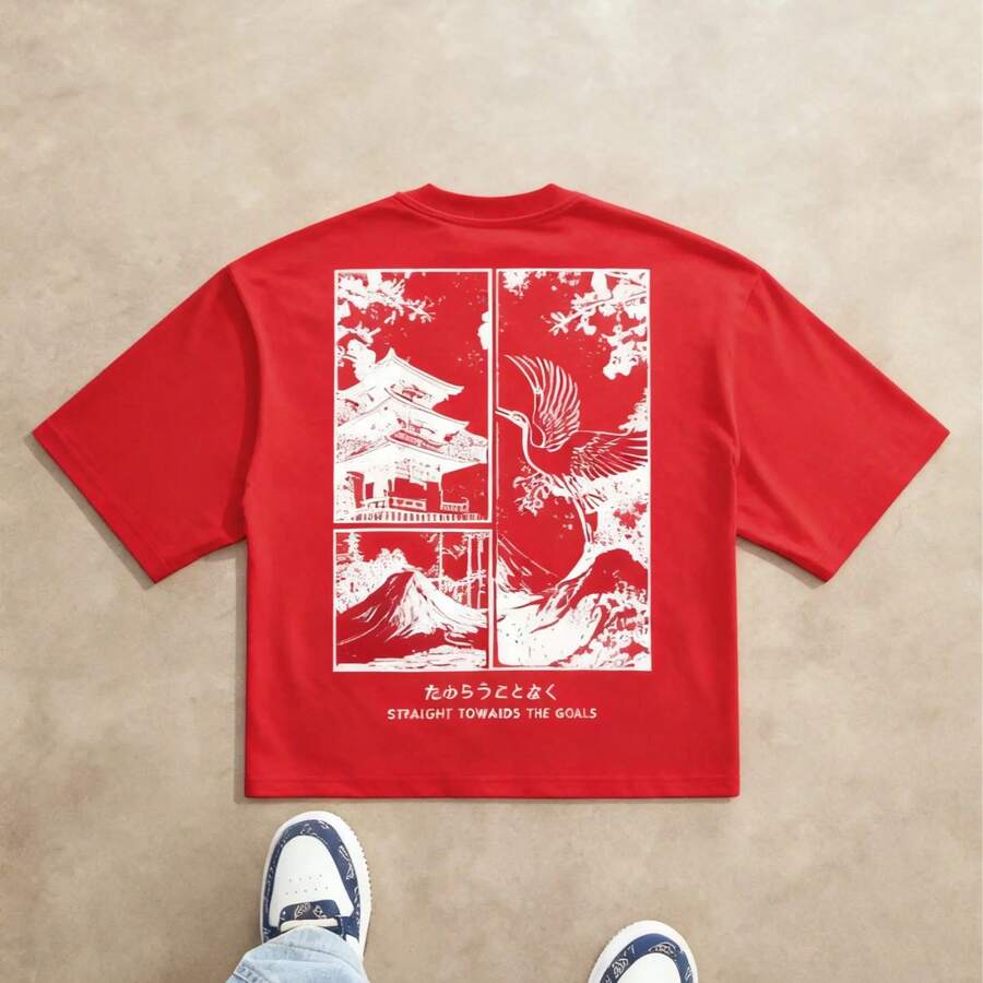 Men's T-Shirts | Shipped From Mexico | High-Quality Breathable | Loose-Fit T-Shirts | Loose Fit | Casual Athletic T-Shirts | Sports T-Shirts - 灰色 - 查看 1