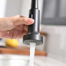 Purifier Kitchen Faucet Drinking Water Faucet With Roll Up Dish Drying Rack, Pull Down Water Filter Kitchen Sink Faucets Matte BlackSink Accessories Kitchen Sink Parts Sink Organizer - Black + Brass + Ceramic1 - View 5