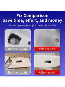 JUE FISH 1 Bottle Ceramic Repair Glue, Super Waterproof Adhesive, Strong Crack Filler, Suitable For Bathtub, Toilet, Sink Crack Repair And Renovation - White - View 3