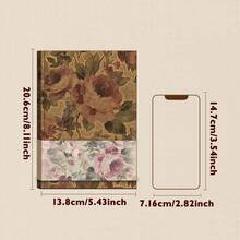 A5 Dusk Whisper Rose 硬殼筆記本,4款復古花卉封面款式(白、粉、紫、紅玫瑰),金色燙金線條剪貼簿日記本,224頁 120gsm 厚紙,可攜式學生日記,適合返校季 - A5 - 查看 12
