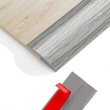 1pc 1m X 3.5cm Self-Adhesive PVC Transition Strip, Easy To Install, For Decorating Edges Of Peeled Peel And Stick PVC Flooring, Suitable For Carpet To Hard Floor Transitions (For Gaps Up To 5mm) - Multicolor - View 2