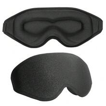 1pc 3D Sleep Mask, New Lightweight 100% Blackout Comfortable Sleep Mask - Unisex, Zero Eye Pressure 3D Deep Contour Eye Mask Effectively Relieves Eye Fatigue/Protects Eyelashes And Makeup, Adjustable Strap Size Fits Different Head Shapes Universal Sleep Mask, Suitable For Party Blindfold Games, Yoga, Meditation, Travel Rest, Office/School Nap, Bedroom Sleep, For Light Sleepers, Ideal Gift For Sleepers - Grey - View 11