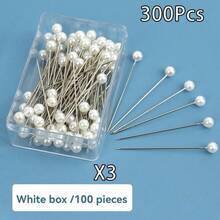 100/200/300Pcs Positioning Sewing Pins With Faux Pearl Heads, Straight Quilt Pins, Multi-Color Ball Head Pins, With Hanging Plastic Storage Box, Suitable For DIY Sewing Crafts, Clothing Making, Jewelry Decoration And Fabric Production. - Multicolor - View 21