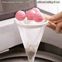 Floating Lint Remover Bag, Universal Washing Machine Filter Net, Lint Catcher Mesh Bag For Non-Drum Washing Machines, Anti-Tangle Cleaning Ball, Lint Filter Net, Laundry Cleaning Net - Laundry Filter - View 4