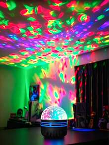 Luz Proyectora de Ola Soñadora, Lámpara RGB Alimentada por USB con Control Remoto para Noches Relajantes & Vibras de Fiesta - luz policromática - Ver 6