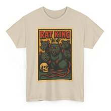 Rat King T-Shirt: Retro Halloween Comic, Creepy Rodent Horror-Unisex Women & Men's Daily WearCamiseta blanca bonita de verano, prendas, ropa informal, camisetas cómodas - Albaricoque - Ver 1