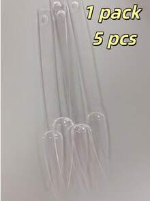 5pcs Clear Long Stiletto False Nail Display Cards - Clear - View 4