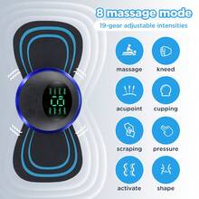 Hailicare 5pcs Massage Patches, Mini Portable Electric Massager, Pulse Neck Massager, Relieve Muscle Tension, Shoulder Neck Leg Arm Full Body Massage - View 2