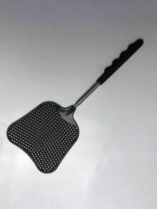 1件裝重型伸縮式電動蒼蠅拍套組，耐用塑料搭配不鏽鋼手柄，適用於室內/戶外/教室，害蟲防治夏季必備家用工具，65cm香蕉形伸縮電動蒼蠅拍，不鏽鋼防滑手柄，可愛手動蒼蠅拍 - A - 查看 5