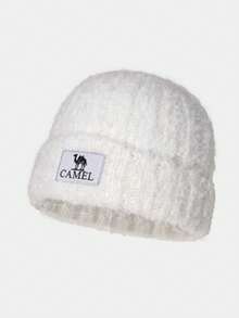 CAMEL CROWN Women's Knitted Knit Hat, Winter Warm Windproof Beanie, Autumn/Winter Face-Covering Small Knitted Hat - White - View 8