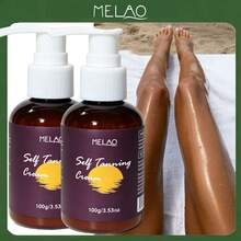 2 Packs MELAO Self Tanning Lotion, 100g/3.53oz Natural Sunless Tanner, Long-Lasting Golden Tan Lotion For Body & Face, Streak-Free Formula - 2個 - 查看 4