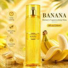 Wish 20 Varieties Of Women's Body Mist Perfume Spray, 8 Fl.Oz Long-Lasting Floral Fruity Spray With Non-Greasy Alcohol-Based Formula. Suitable For Hair & Body, Ideal For Parties, Dates & Gifting. Lightweight And Smooth Application.Valentine's Day Gift, - Banana Kiss - 查看 1
