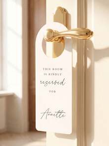 Label Gantungan Pintu dengan Nama Kustom yang Dipersonalisasi, Tanda Gagang Pintu Cetak Kustom, Label Kamar, Hadiah Hotel untuk Pengiring Pengantin, Acara Bridal Shower, Ulang Tahun - MultiWarna - View 2