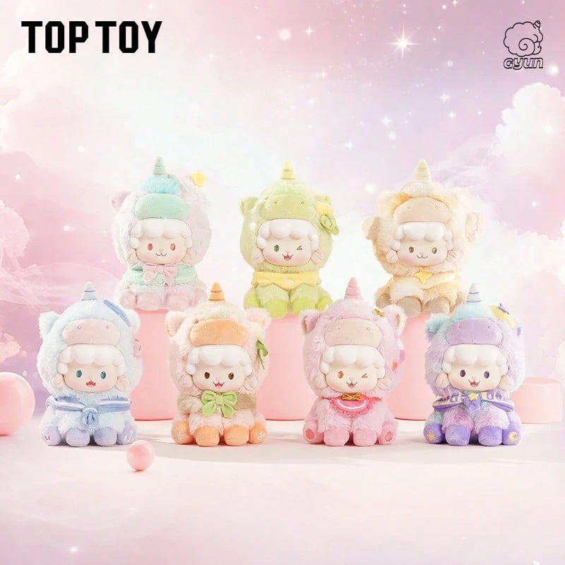 TOPTOY Boneka Plush Vinyl Lucu Seri Kuda Poni Impian Domba Keriting, Liontin Kotak Hadiah Blind Box, Ornamen - MultiWarna - View 1