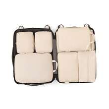 6pcs Customizable Name Or Text Travel Storage Bags, Large Capacity Portable Luggage Bags, Suitable For Clothes, Shoes, Cosmetics, Washable And Easy To Clean, Perfect For Family Travel - Multicolor - View 10