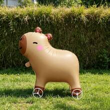 Capybara Shaped Rolling Walking Animal Balloon Toy For Kids, Outdoor Toy, New Year Holiday Christmas Gift Balloon - Multicolor - View 3