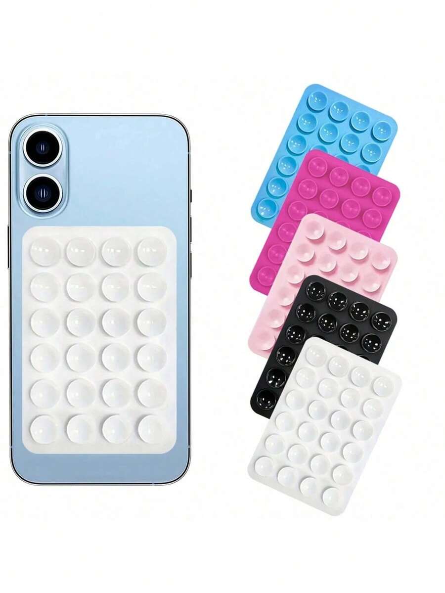 1pc Silicone Suction Cup Pad, Phone Case Back Silicone Suction Cup, Multi-Purpose 8.0cm Thick Pad, Suitable For Bathroom, Makeup Mirror - Multicolor - View 1