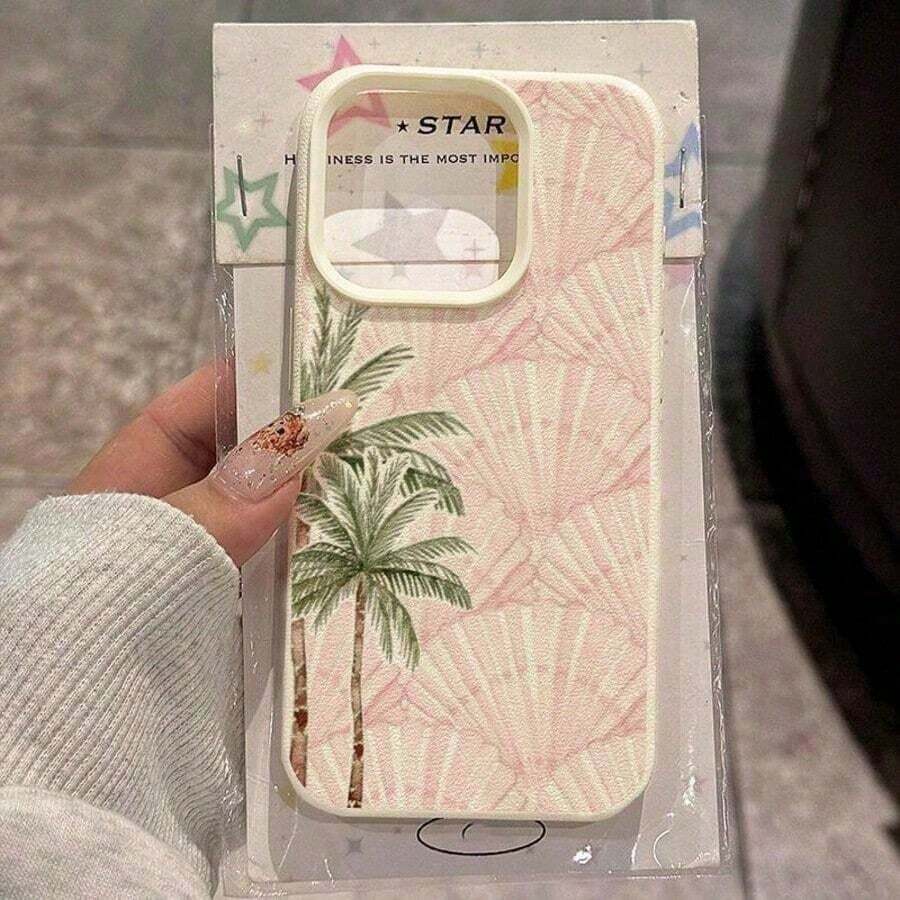 Fashion Print Cell Phone Case 20261pc, TPU Material, Summer Rose Tree Design, Compatible With IPhone 17 Pro, International Version, Not The Domestic Version - Putih 2 - View 1